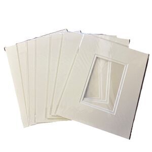 New 7 Ivory Picture Frame Mats 8X10 Outer 4x6 Inner Opening Dbl Bevel #65281281